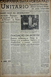 Página do jornal Unitário de outubro de 1941