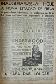 Página do jornal Unitário de outubro de 1941
