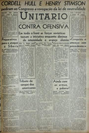 Página do jornal Unitário de outubro de 1941
