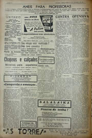 Página do jornal Unitário de outubro de 1941