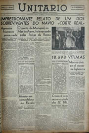 Página do jornal Unitário de outubro de 1941