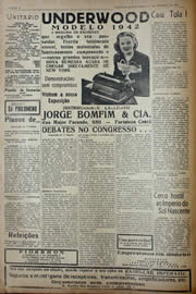 Página do jornal Unitário de outubro de 1941