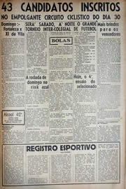 Página do jornal Unitário de outubro de 1941