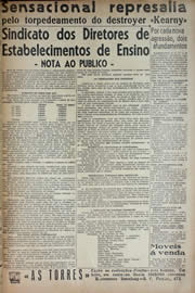 Página do jornal Unitário de outubro de 1941