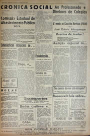 Página do jornal Unitário de outubro de 1941