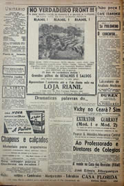 Página do jornal Unitário de outubro de 1941