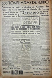Página do jornal Unitário de outubro de 1941