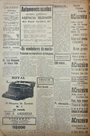 Página do jornal Unitário de outubro de 1941