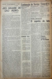 Página do jornal Unitário de outubro de 1941