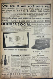 Página do jornal Unitário de outubro de 1941