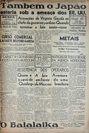 Página do jornal Unitário de outubro de 1941