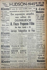Página do jornal Unitário de outubro de 1941