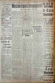 Página do jornal Unitário de novembro de 1941