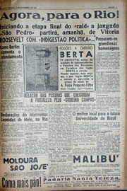 Página do jornal Unitário de novembro de 1941