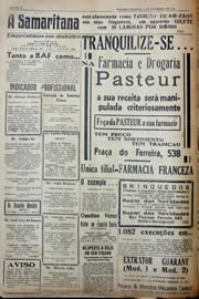 Página do jornal Unitário de novembro de 1941