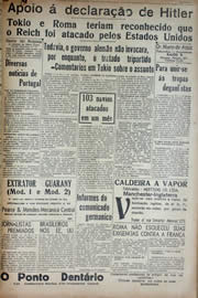 Página do jornal Unitário de novembro de 1941