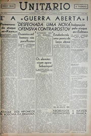 Página do jornal Unitário de novembro de 1941
