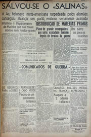 Página do jornal Unitário de novembro de 1941