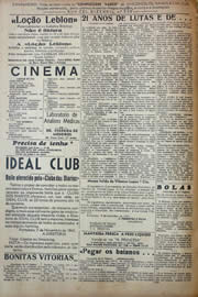 Página do jornal Unitário de novembro de 1941