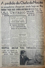 Página do jornal Unitário de novembro de 1941