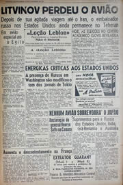 Página do jornal Unitário de novembro de 1941