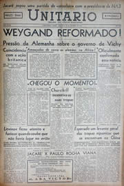 Página do jornal Unitário de novembro de 1941