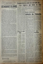 Página do jornal Unitário de novembro de 1941