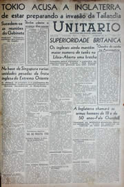 Página do jornal Unitário de dezembro de 1941