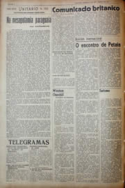 Página do jornal Unitário de dezembro de 1941