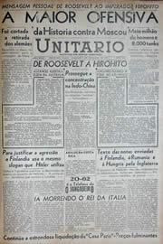 Página do jornal Unitário de dezembro de 1941
