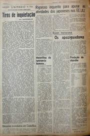 Página do jornal Unitário de dezembro de 1941