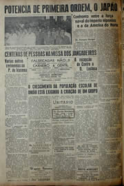 Página do jornal Unitário de dezembro de 1941