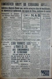 Página do jornal Unitário de dezembro de 1941