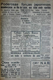 Página do jornal Unitário de dezembro de 1941