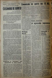 Página do jornal Unitário de dezembro de 1941