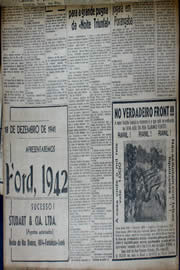 Página do jornal Unitário de dezembro de 1941