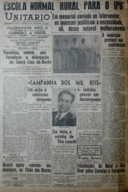 Página do jornal Unitário de dezembro de 1941