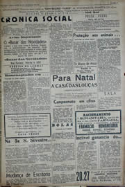 Página do jornal Unitário de dezembro de 1941
