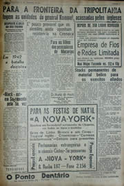 Página do jornal Unitário de dezembro de 1941