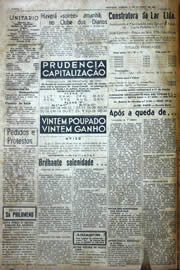 Página do jornal Unitário de janeiro de 1942