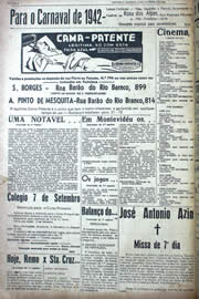 Página do jornal Unitário de janeiro de 1942