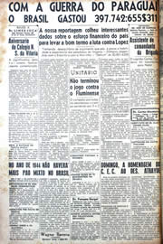 Página do jornal Unitário de janeiro de 1942