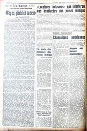 Página do jornal Unitário de janeiro de 1942