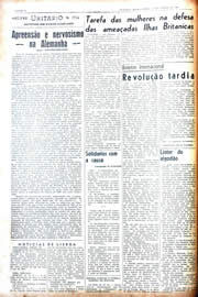 Página do jornal Unitário de janeiro de 1942