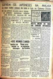 Página do jornal Unitário de janeiro de 1942
