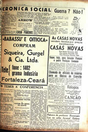 Página do jornal Unitário de janeiro de 1942