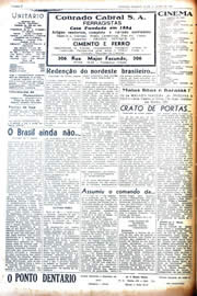 Página do jornal Unitário de janeiro de 1942