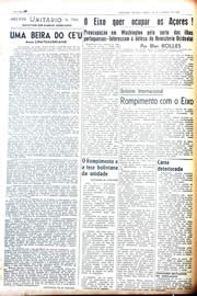 Página do jornal Unitário de janeiro de 1942