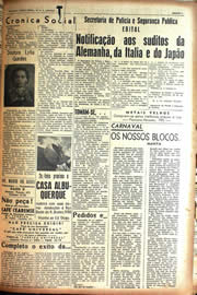 Página do jornal Unitário de janeiro de 1942