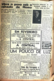 Página do jornal Unitário de fevereiro de 1942